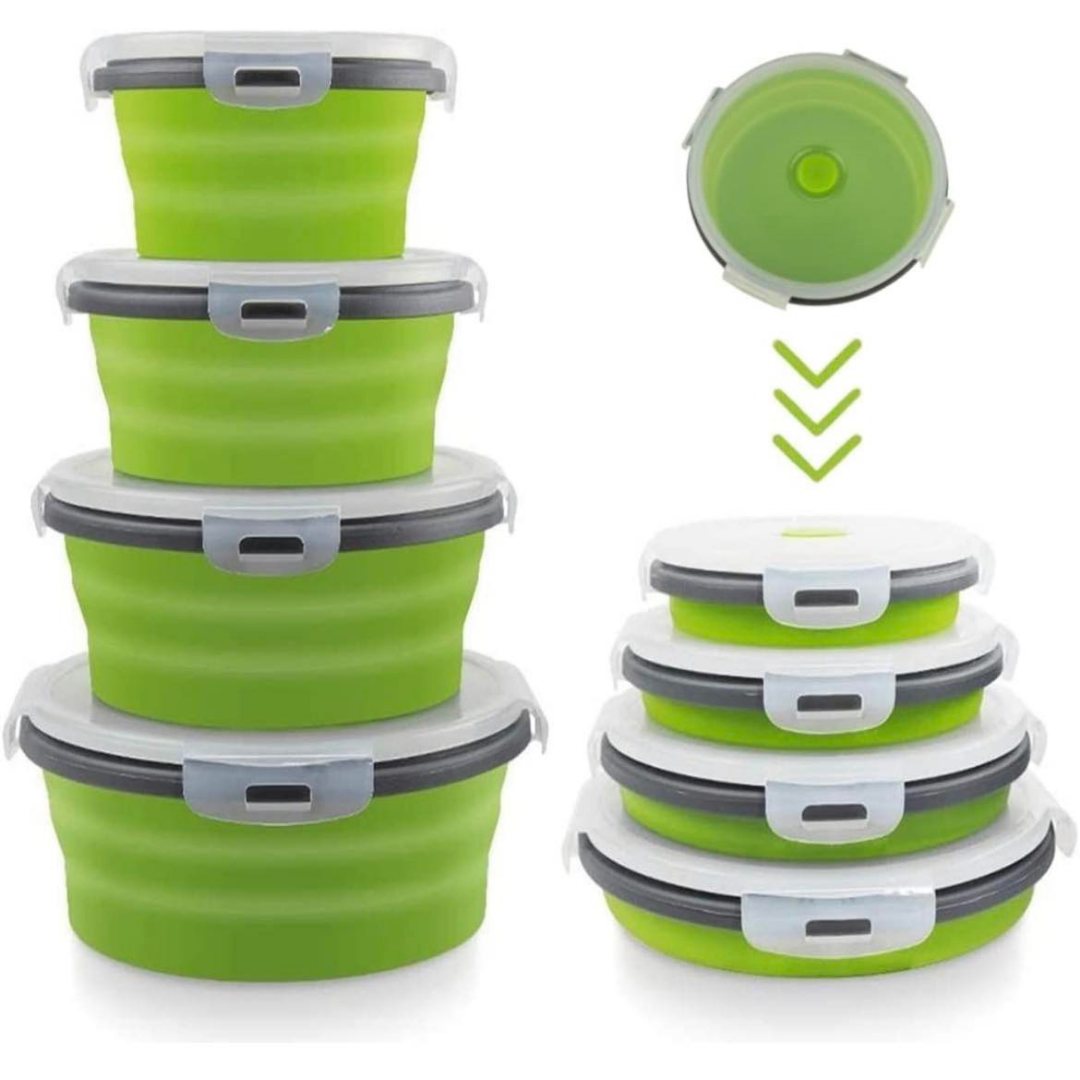 Green Kitchen Collapsible Storage Bowls