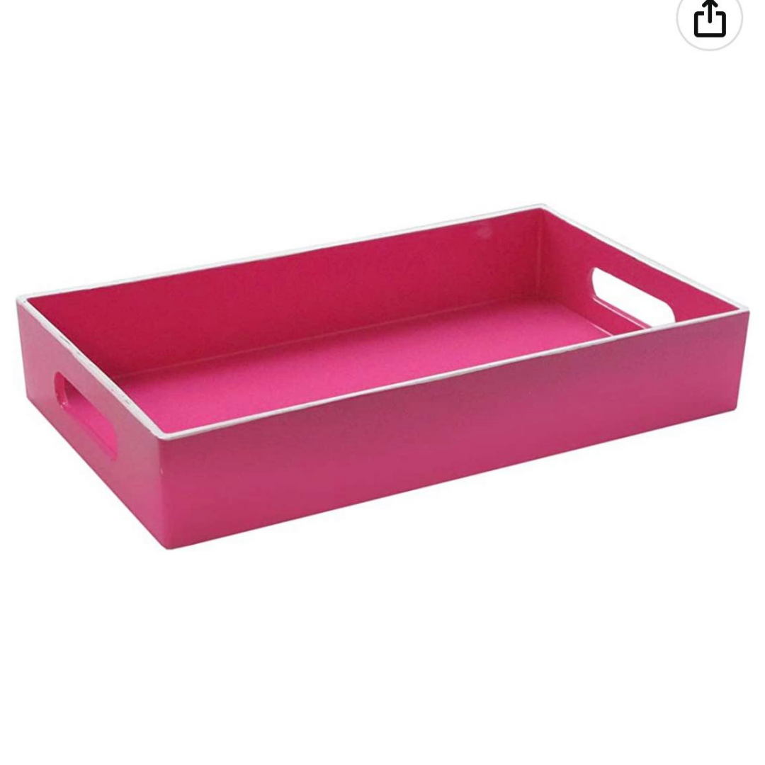 Hot Pink Small Serving Tray-6x11