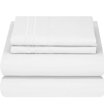 Linen Sheet Sets-White Solid