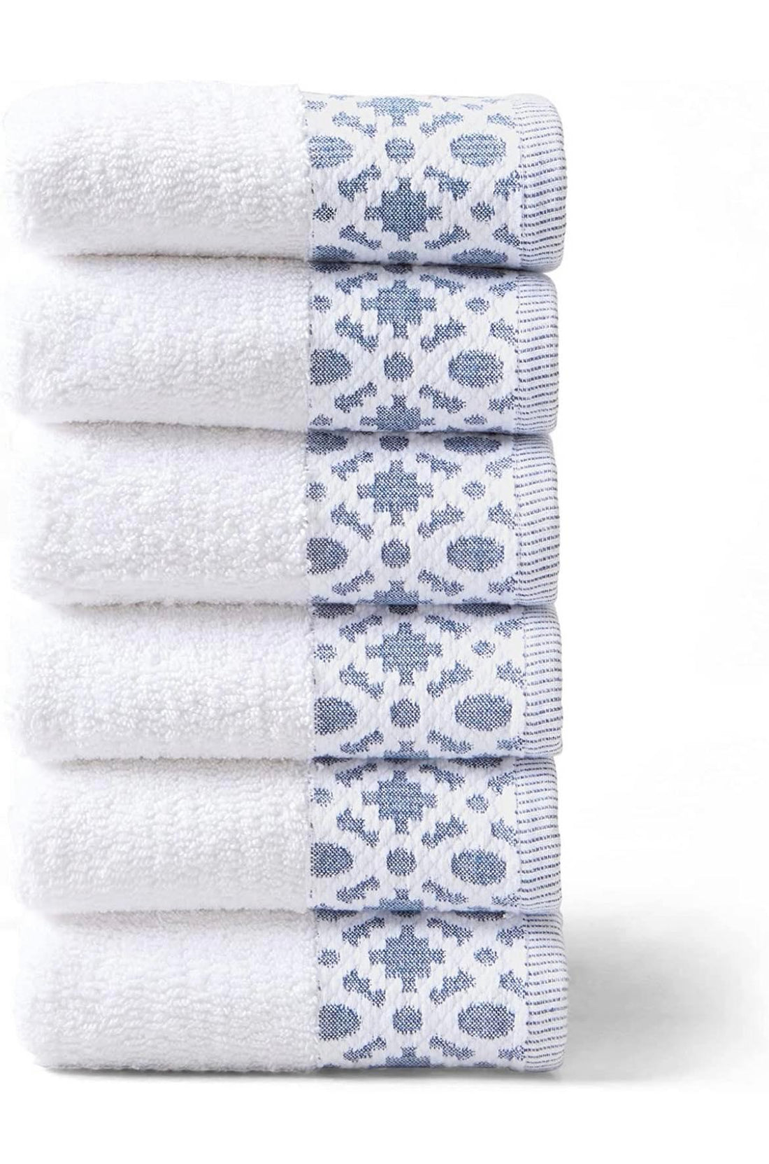 Hand Towels-Set of 6 Soft Blue