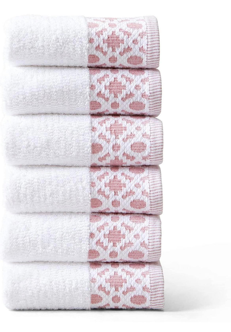 Hand Towels-Set of 6 Soft Red