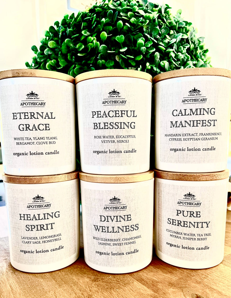 Healing wellness package of six lotion candles