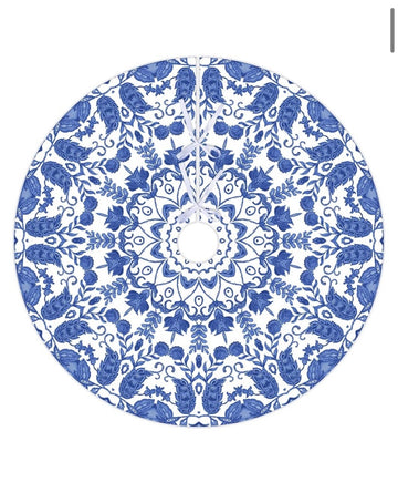 Blue and White Tree Skirt