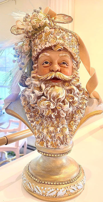 Victorian Hand Painted Santa Bust