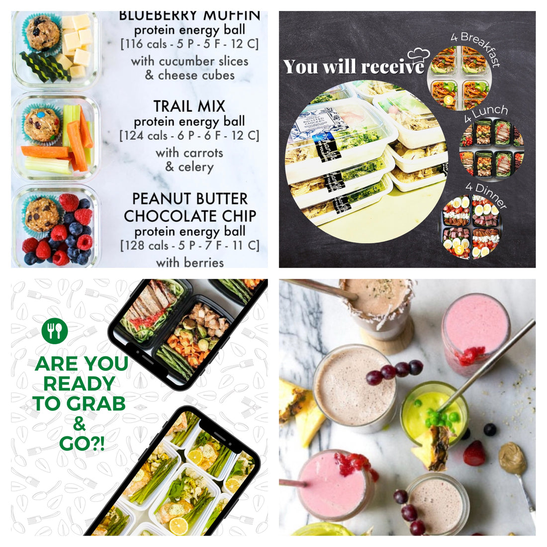 PICKUP ONLY Meal plan PLUS snacks and smoothies (BEST VALUE)