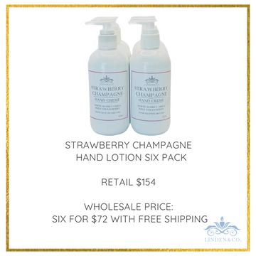 Strawberry Champagne Hand Lotion Six Pack