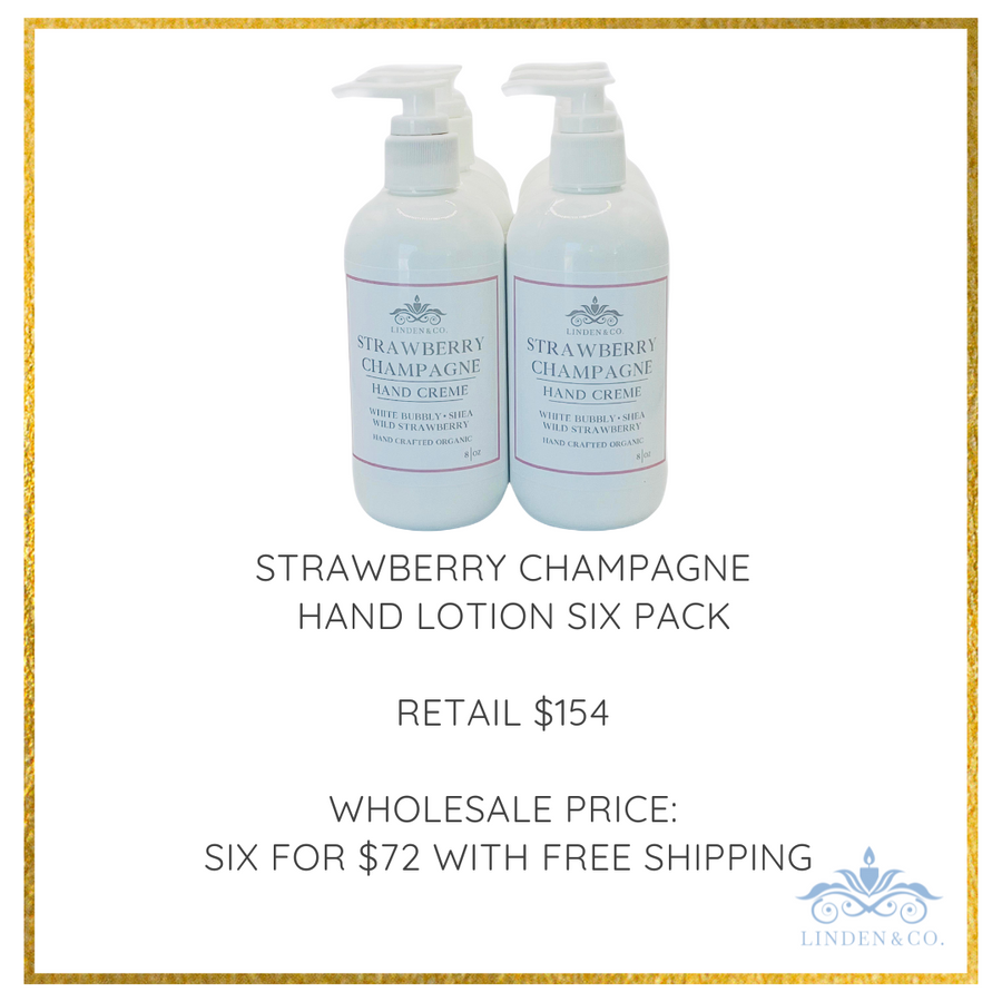 Strawberry Champagne Hand Lotion Six Pack