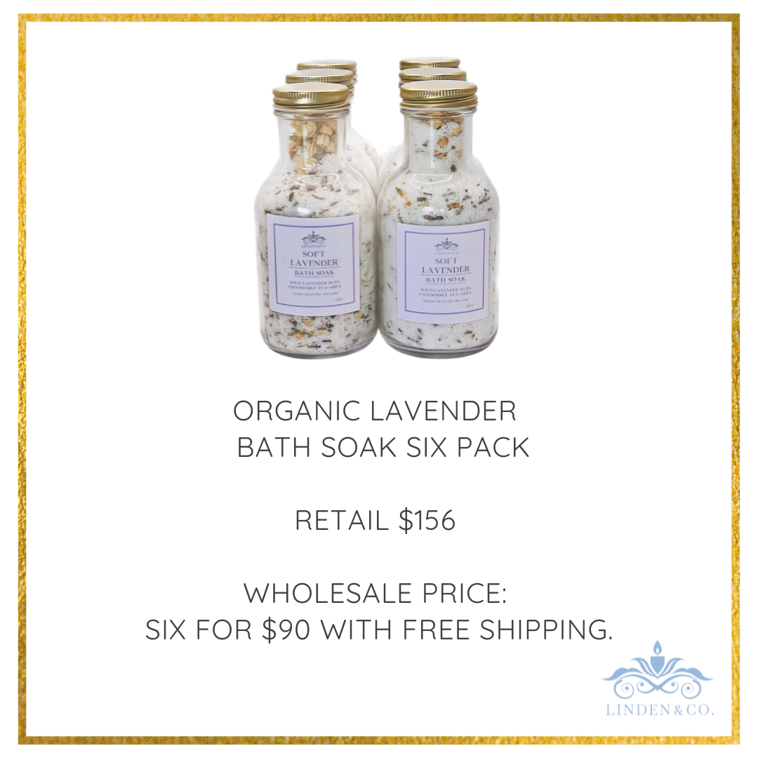 Organic Lavender Bath Soak Six Pack