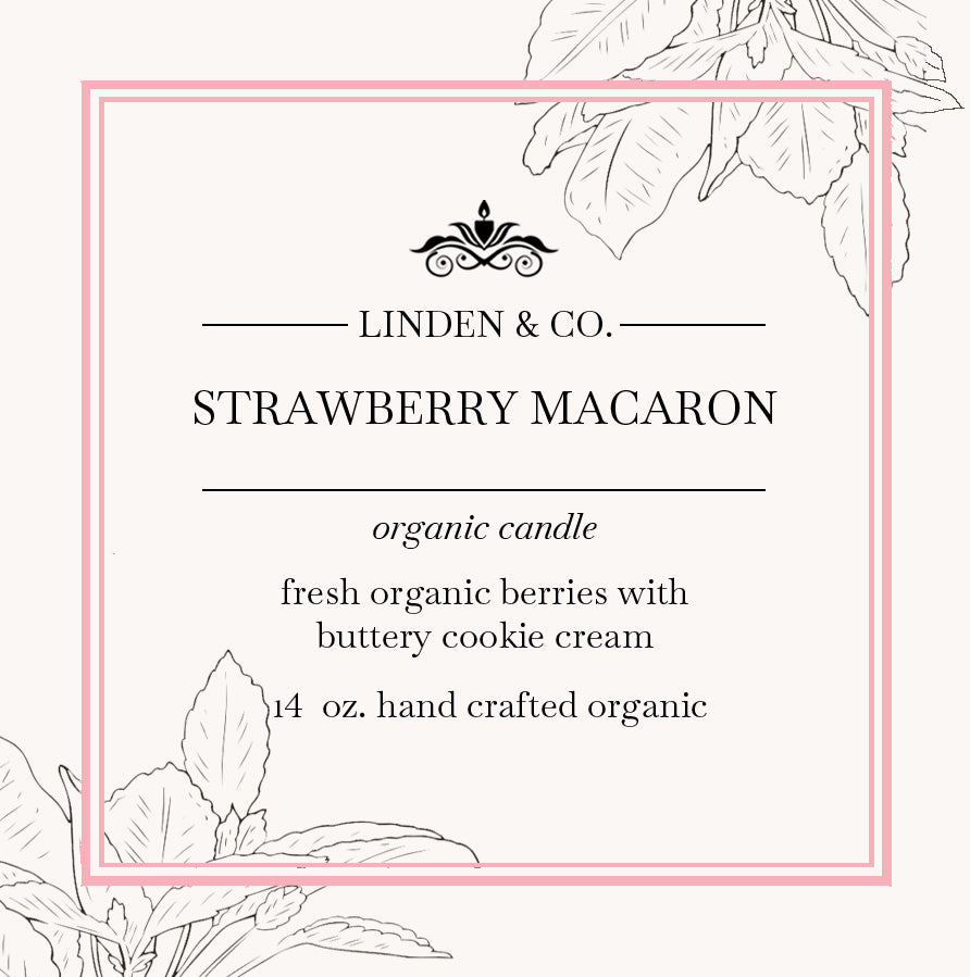 Strawberry Macaron Candle