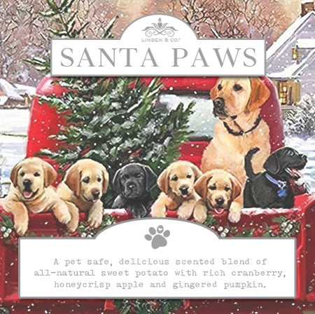 Santa paws collection of two dog and cat candles ASPCA benefit
