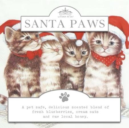 Santa paws collection of two dog and cat candles ASPCA benefit