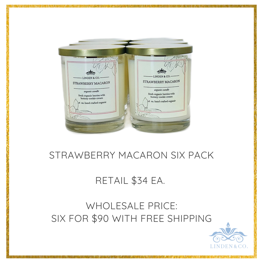 Strawberry Macaron Candle-6 Pack